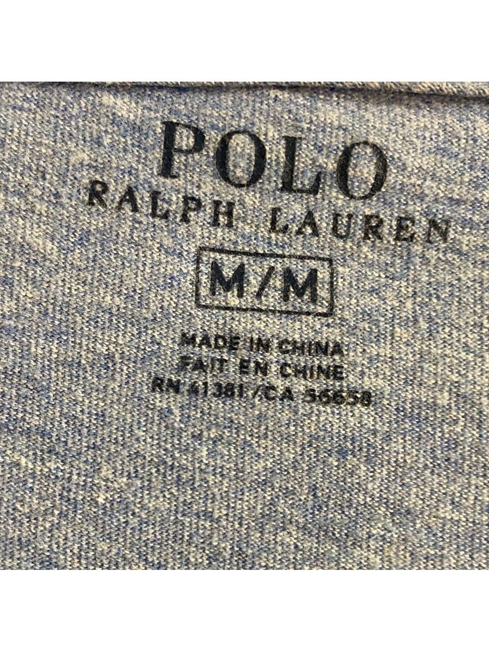 Polo Ralph Lauren crewneck top men heather blue Medium - Picture 5 of 6